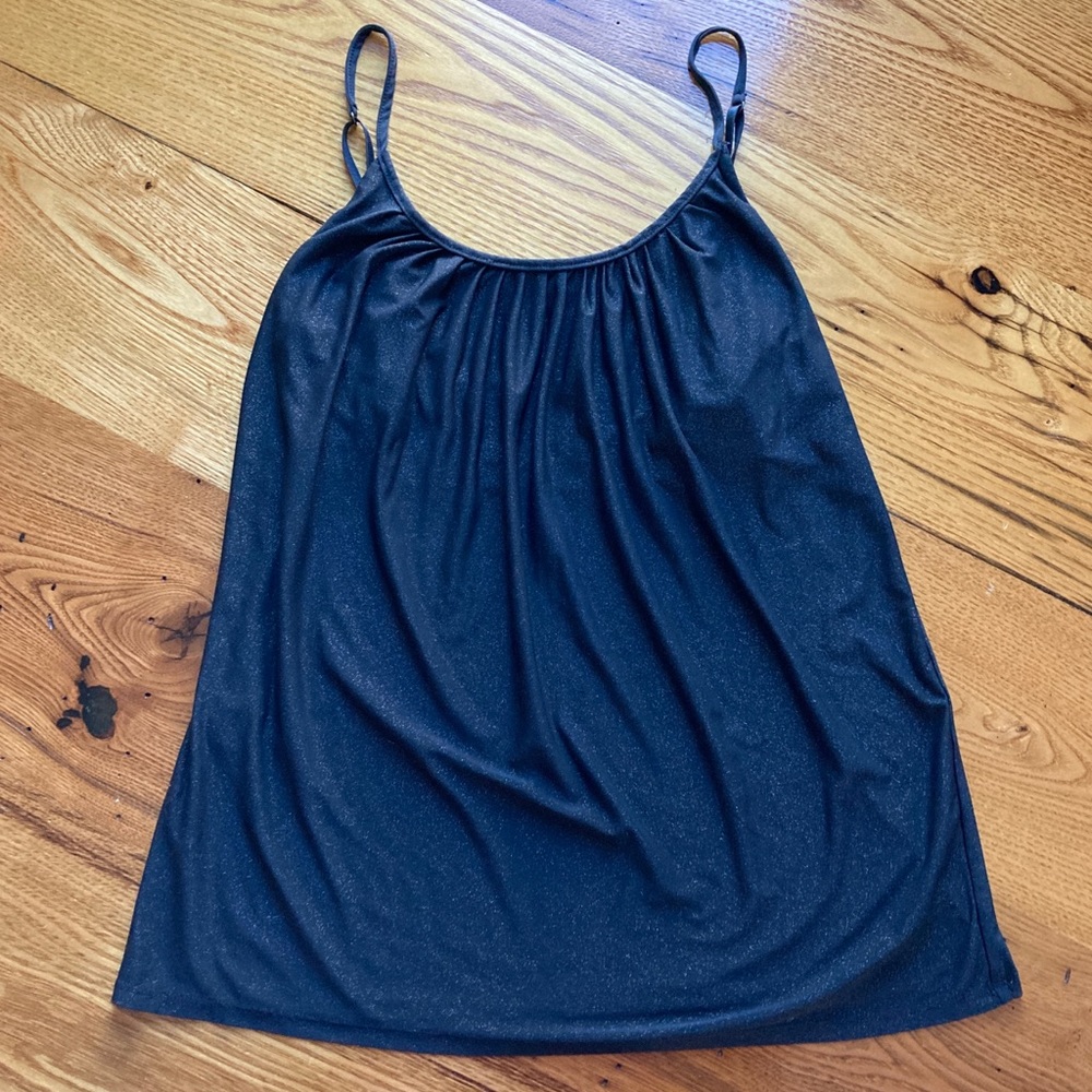Express Black w/ Gold Shimmer Tank Top - Medium